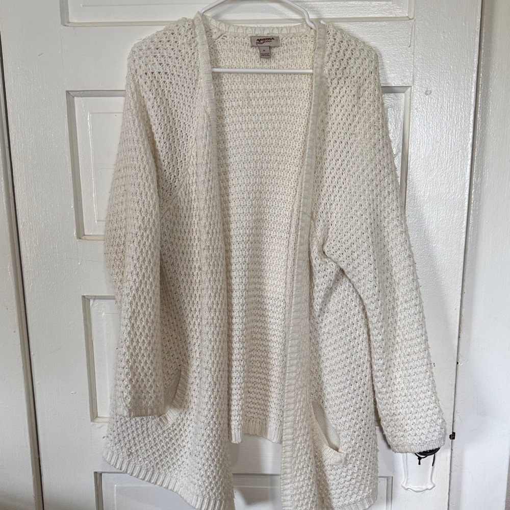 Arizona Jean Company Cream Knit Cardigan